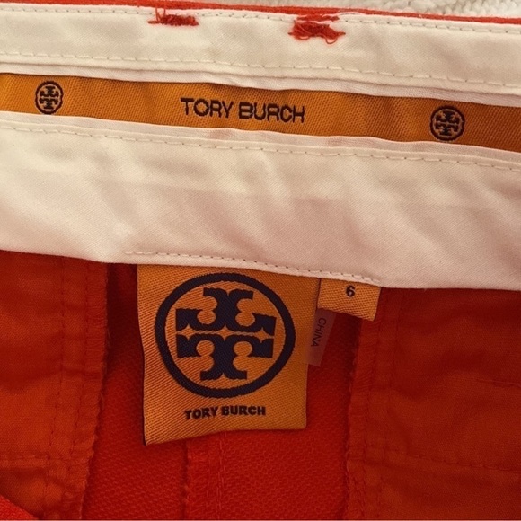 TORY BURCH Bright Orange Shorts - Picture 6 of 7